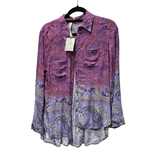 Soft Pintuck Back Paisley Print Blouse