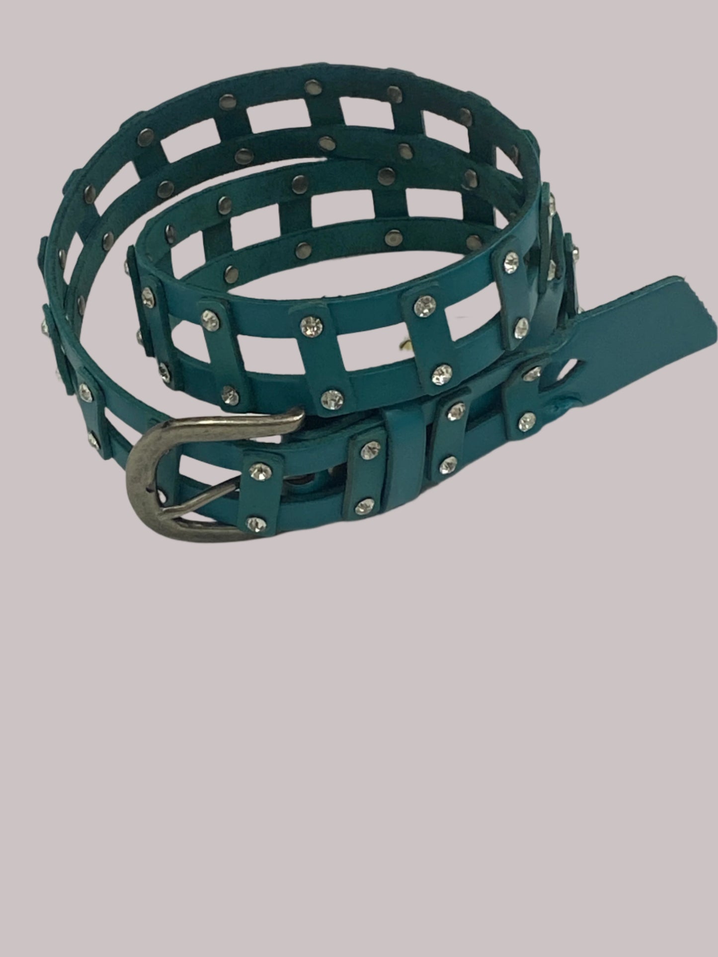 Rhinde Stone Accent Leather Belt