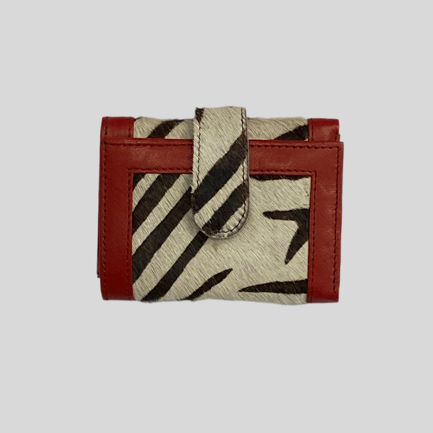 Jungle Print Cow Hide Compact Folding Wallet