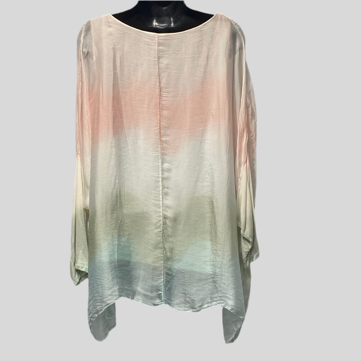 3/4 Sleeve Ombre Top