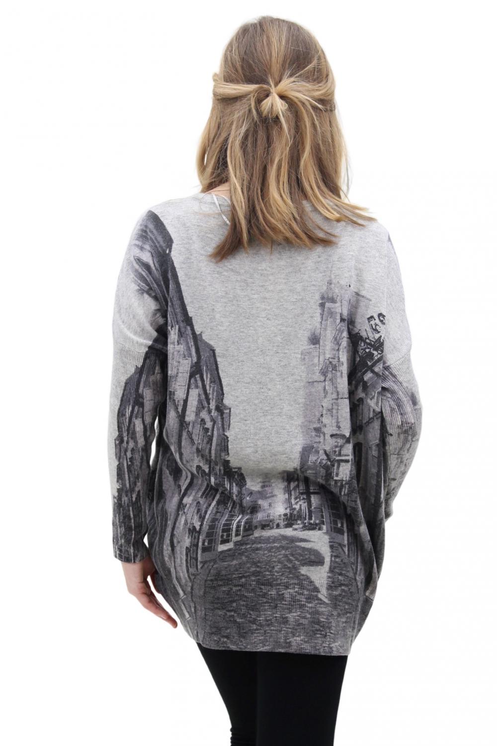 Rainbow Telephone Box Sweater Top