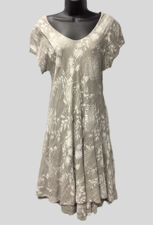 Wildflower Print Italian Cap Sleeve Dress