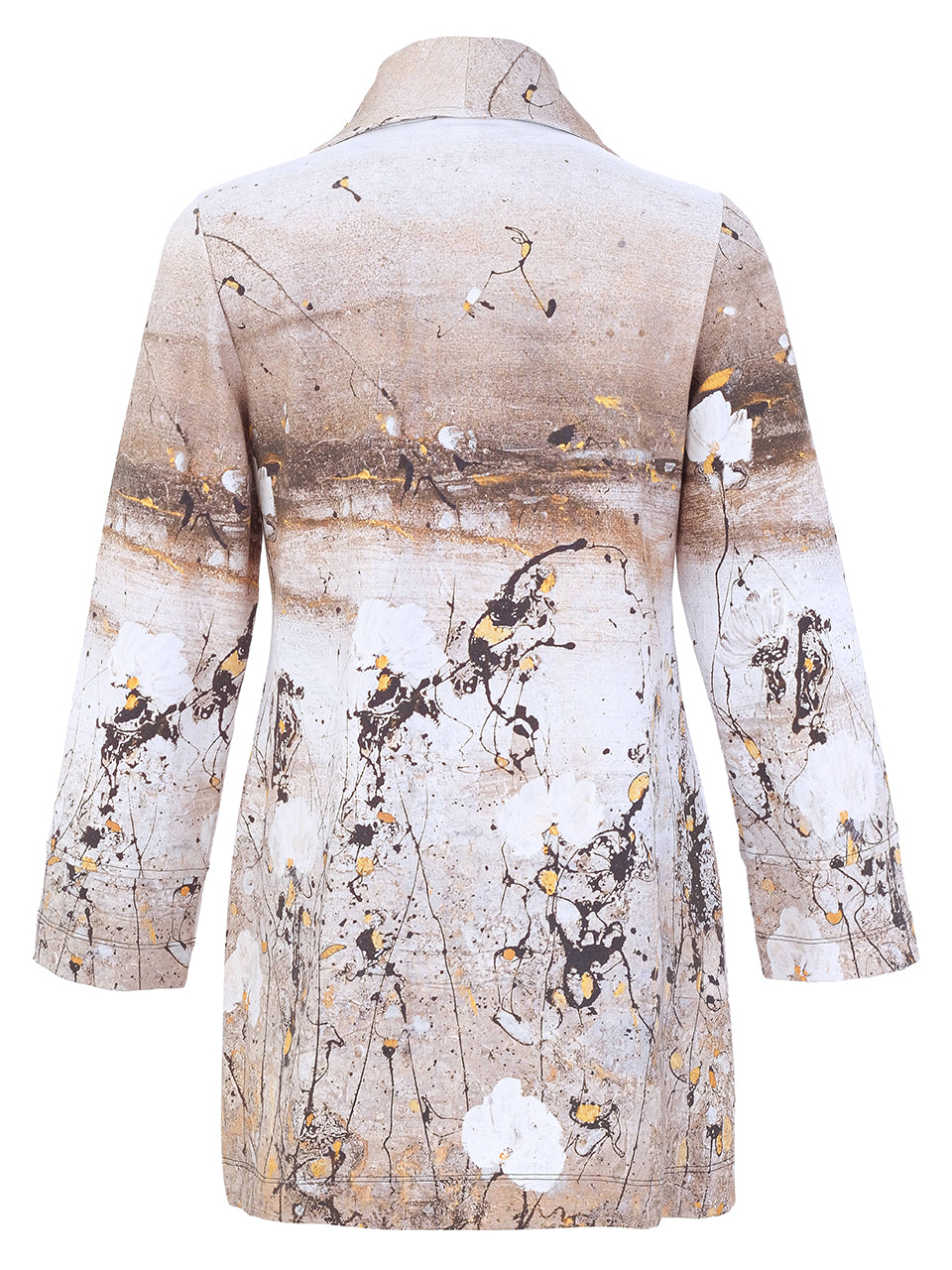 Painterly Statement Button Jacket