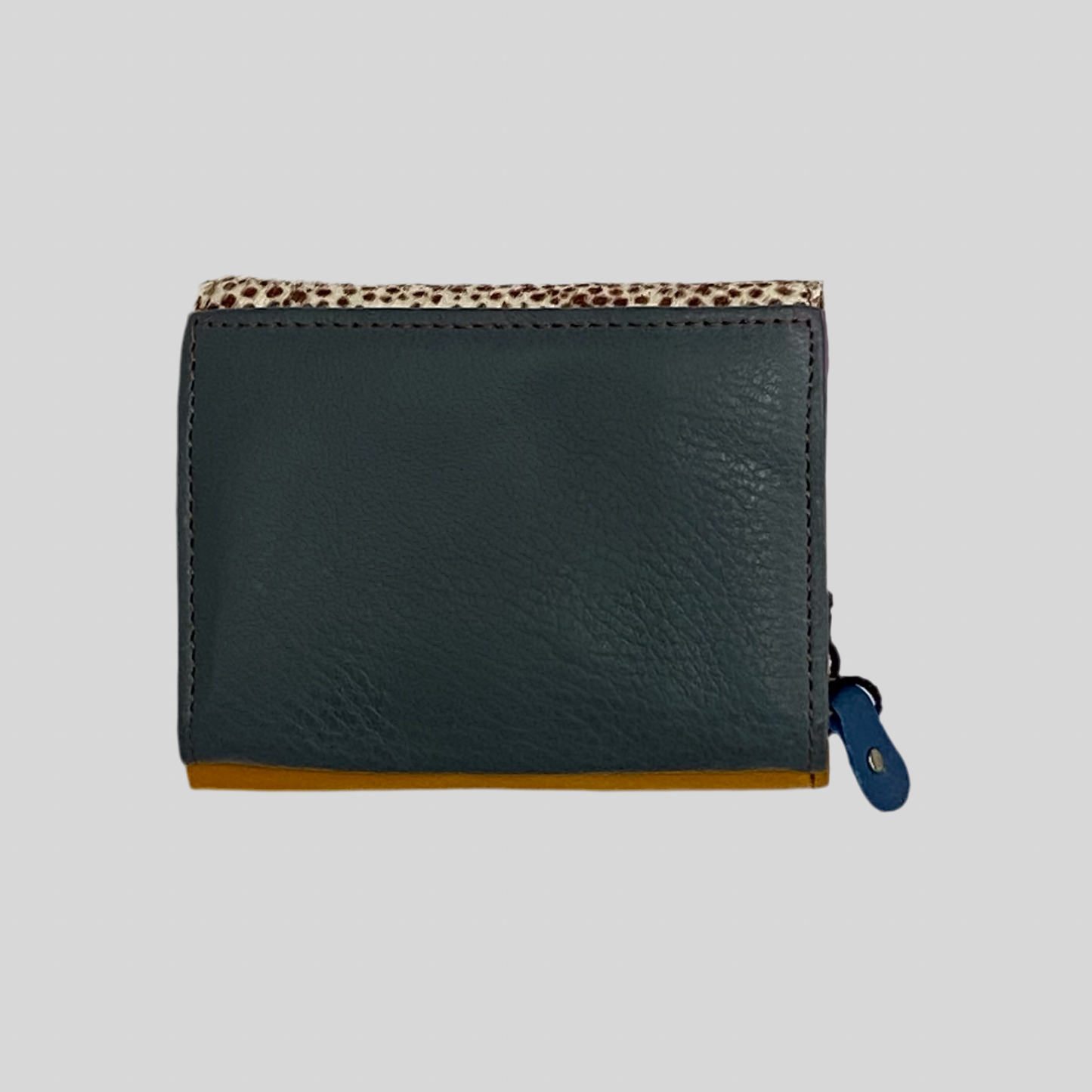 Foldover Leather Wallet With Zipper Coin Purse