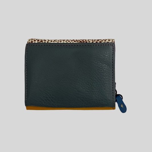 Foldover Leather Wallet With Zipper Coin Purse