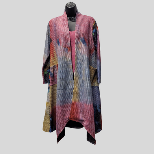 3/4 Sleeve Open Coat