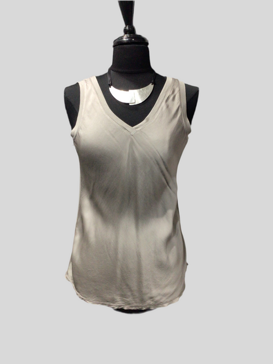 Satin Finish Italian V-Neck Tank Top (in 5 colors)