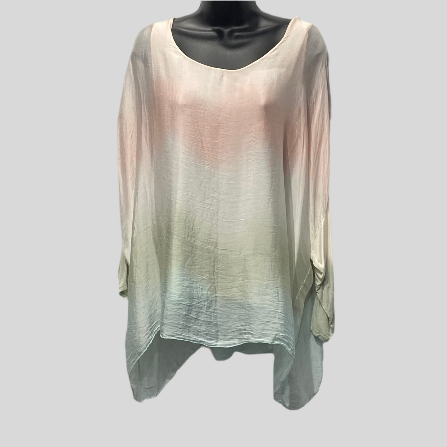 3/4 Sleeve Ombre Top