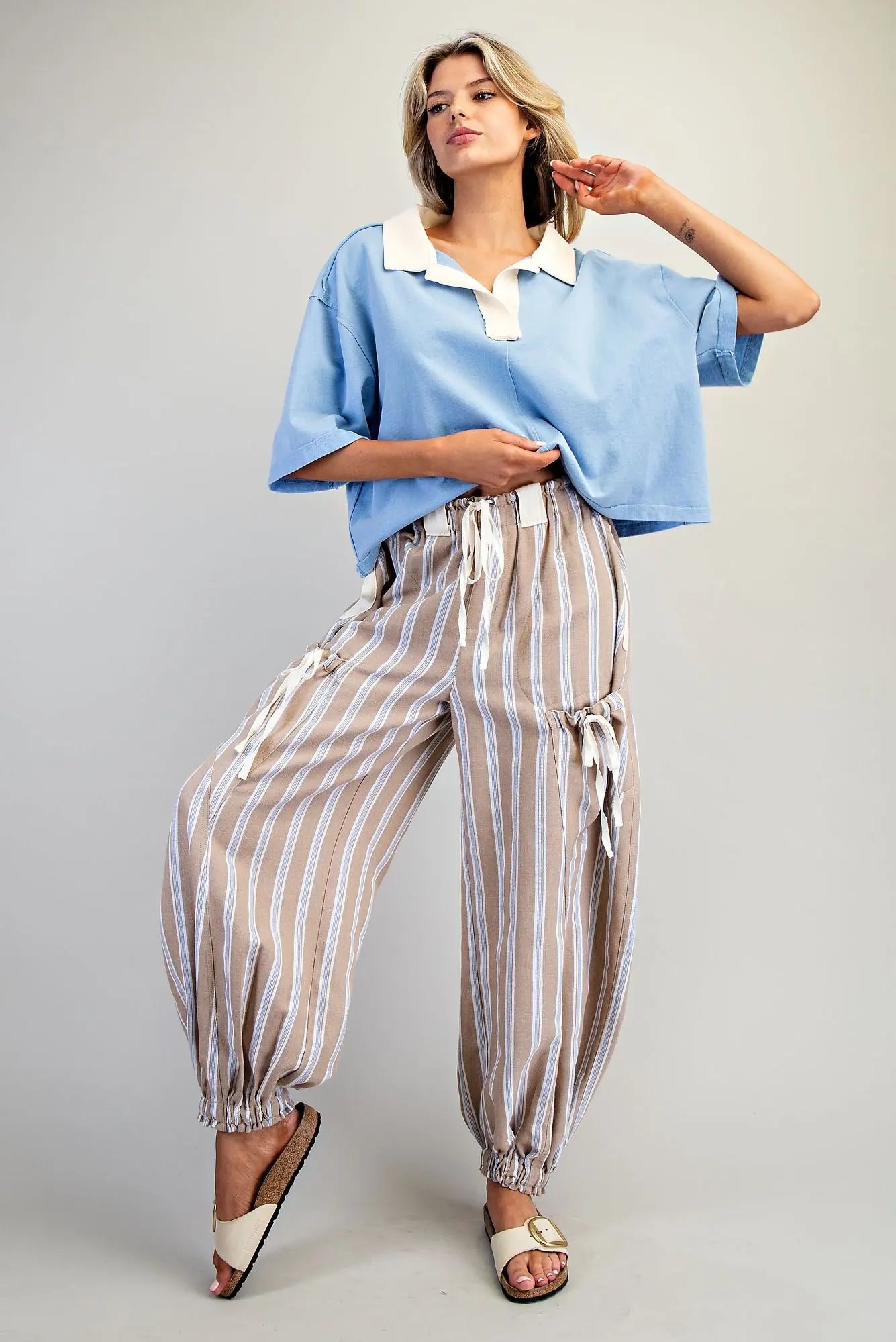 Coastal Drift Striped Pants