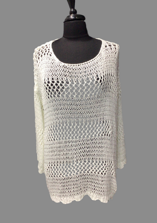 Italian Loose Knit Cotton Sweater