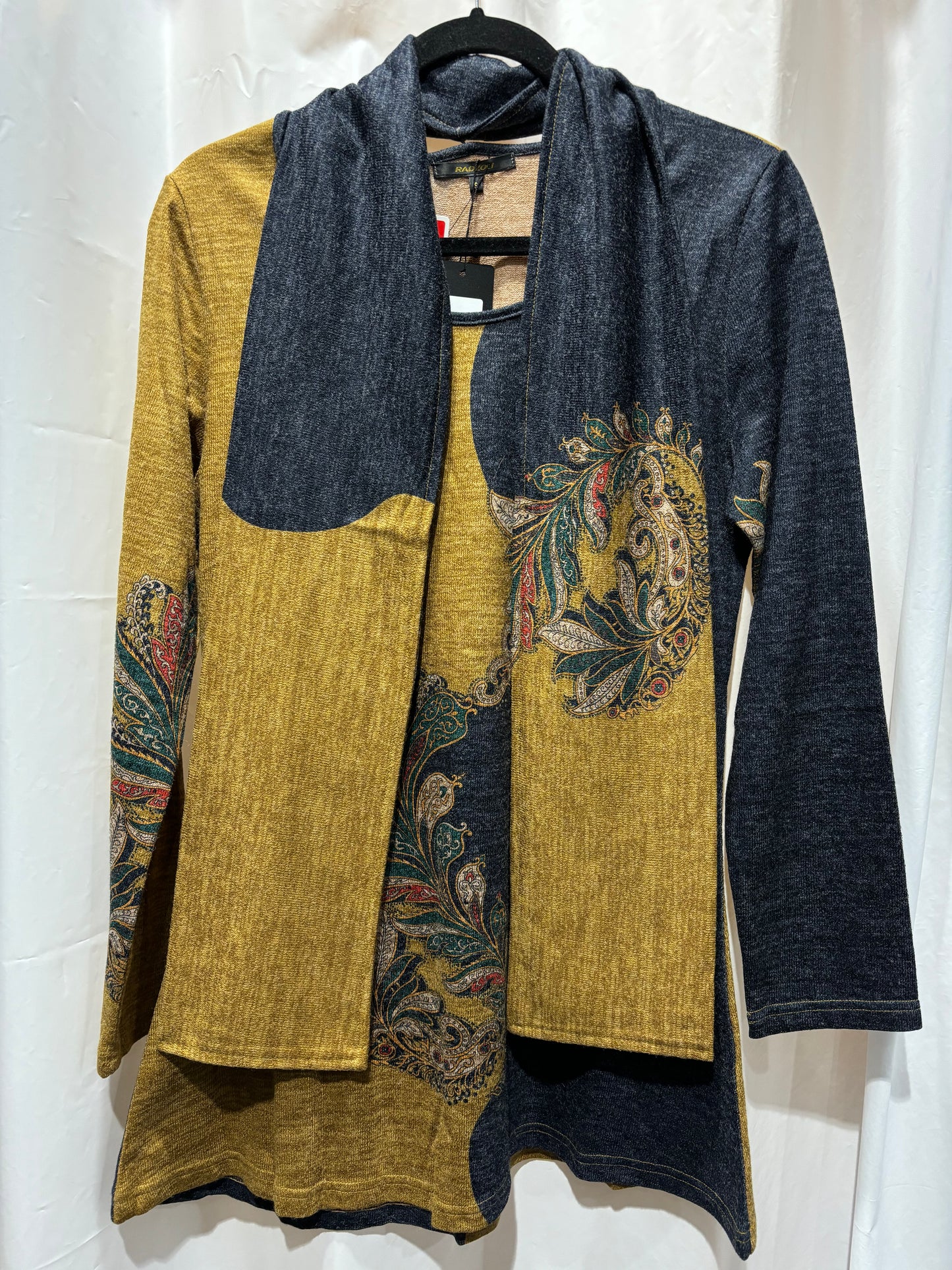 Tunic Knit Top with Matching Detachable Scarf
