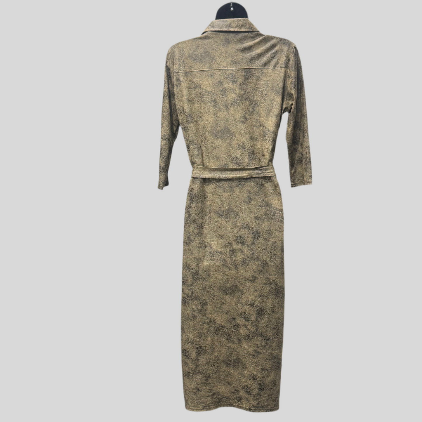 Button Down Waist Sash Dress