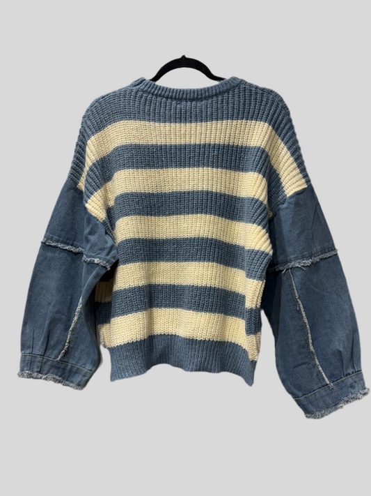 Cozy Sweater with Jean Sleeves