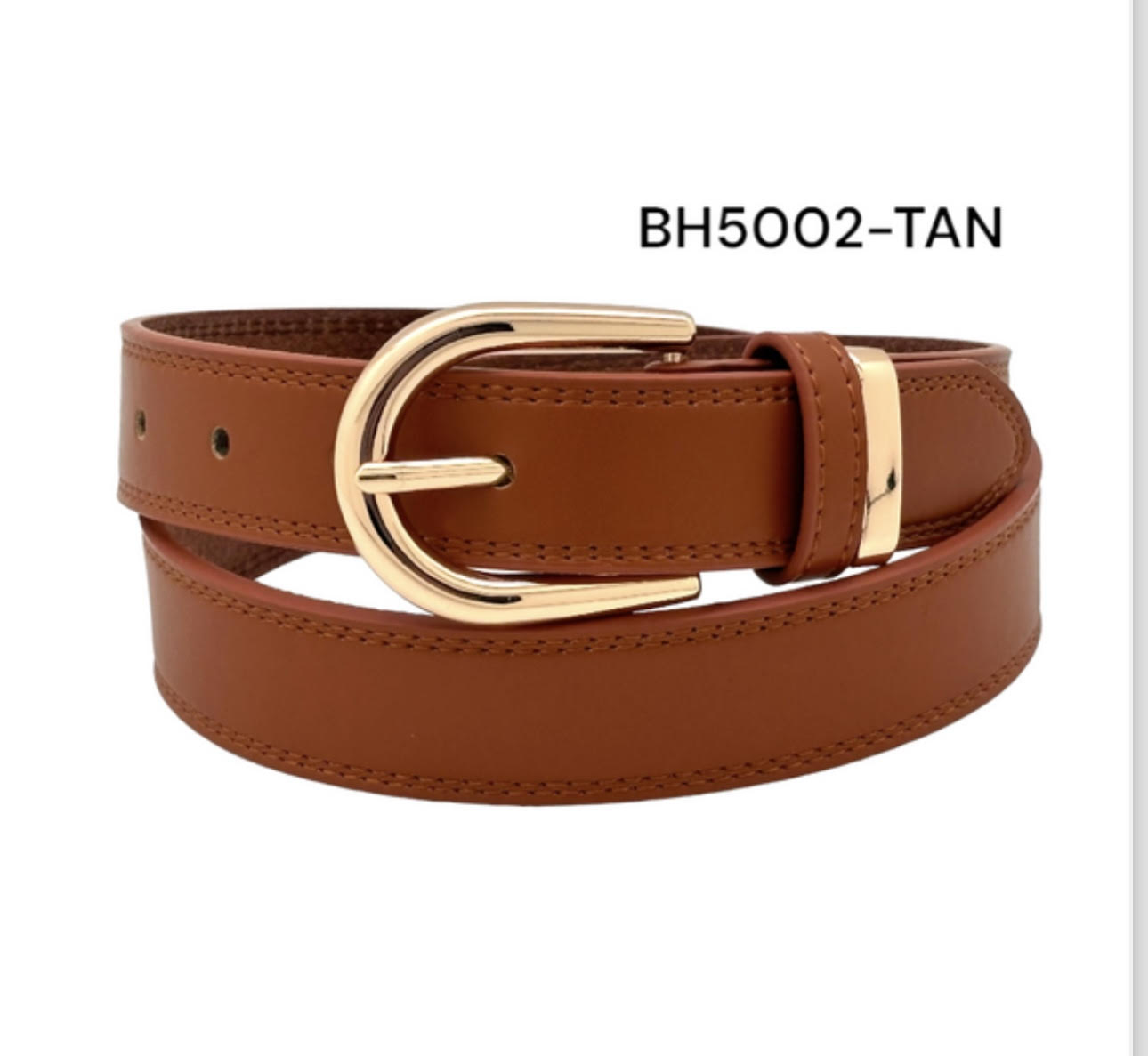 Women's Tan Leather Belt