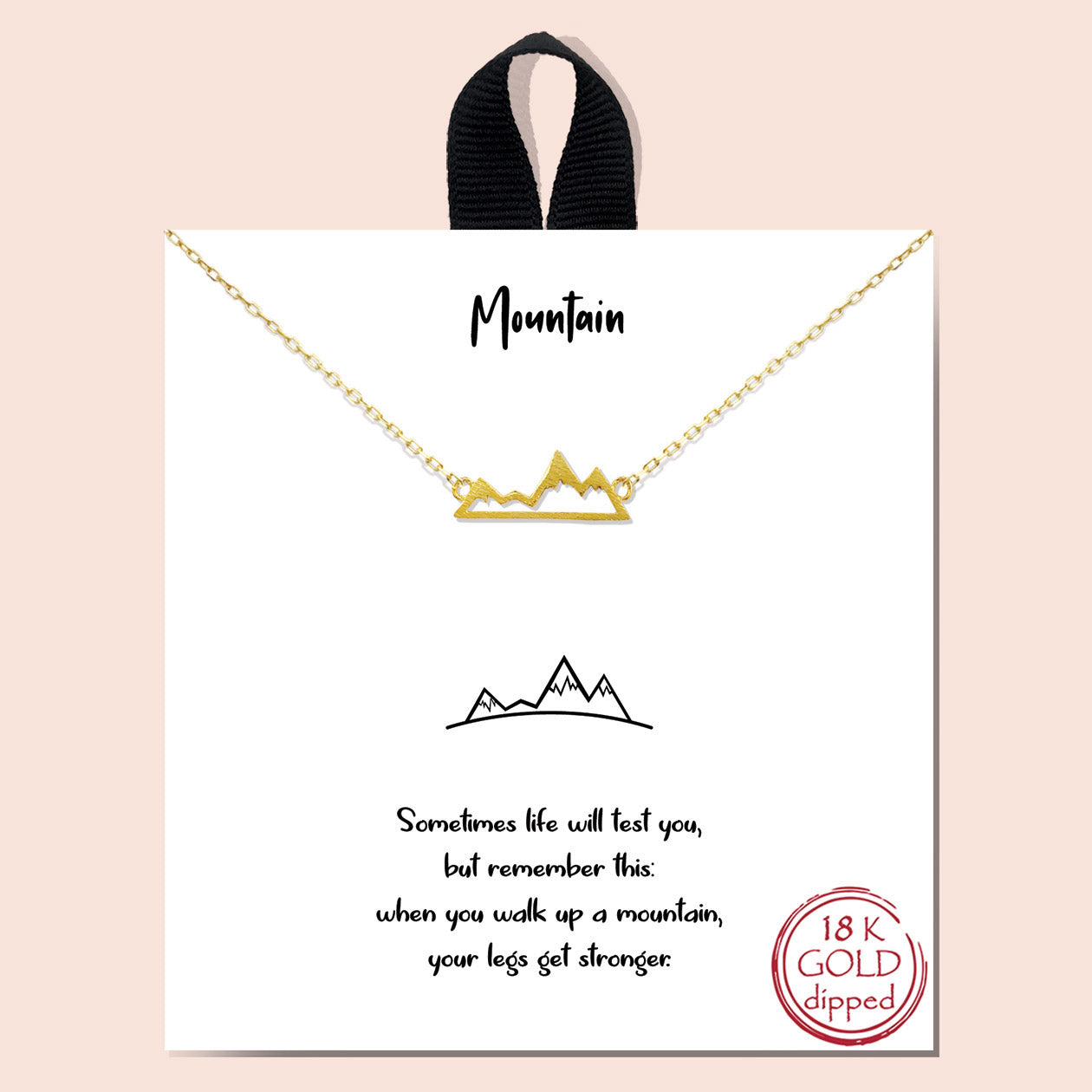 18K Gold Dipped Mountain Necklace