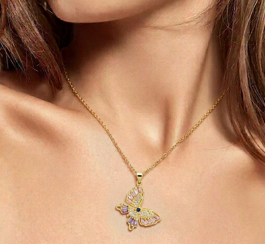 18K Gold Plated Butterfly Necklace