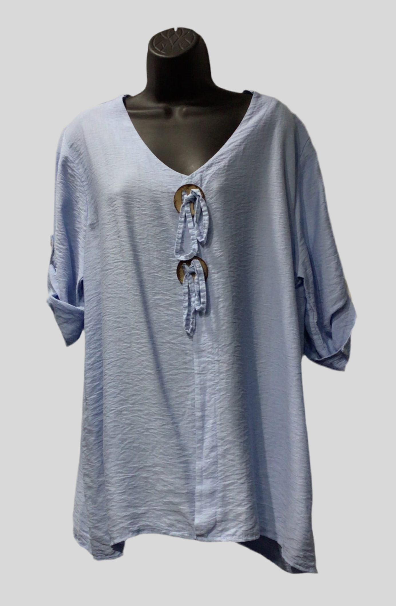 Italian Breathable Tunic V-Neck Top (in 4 colors)