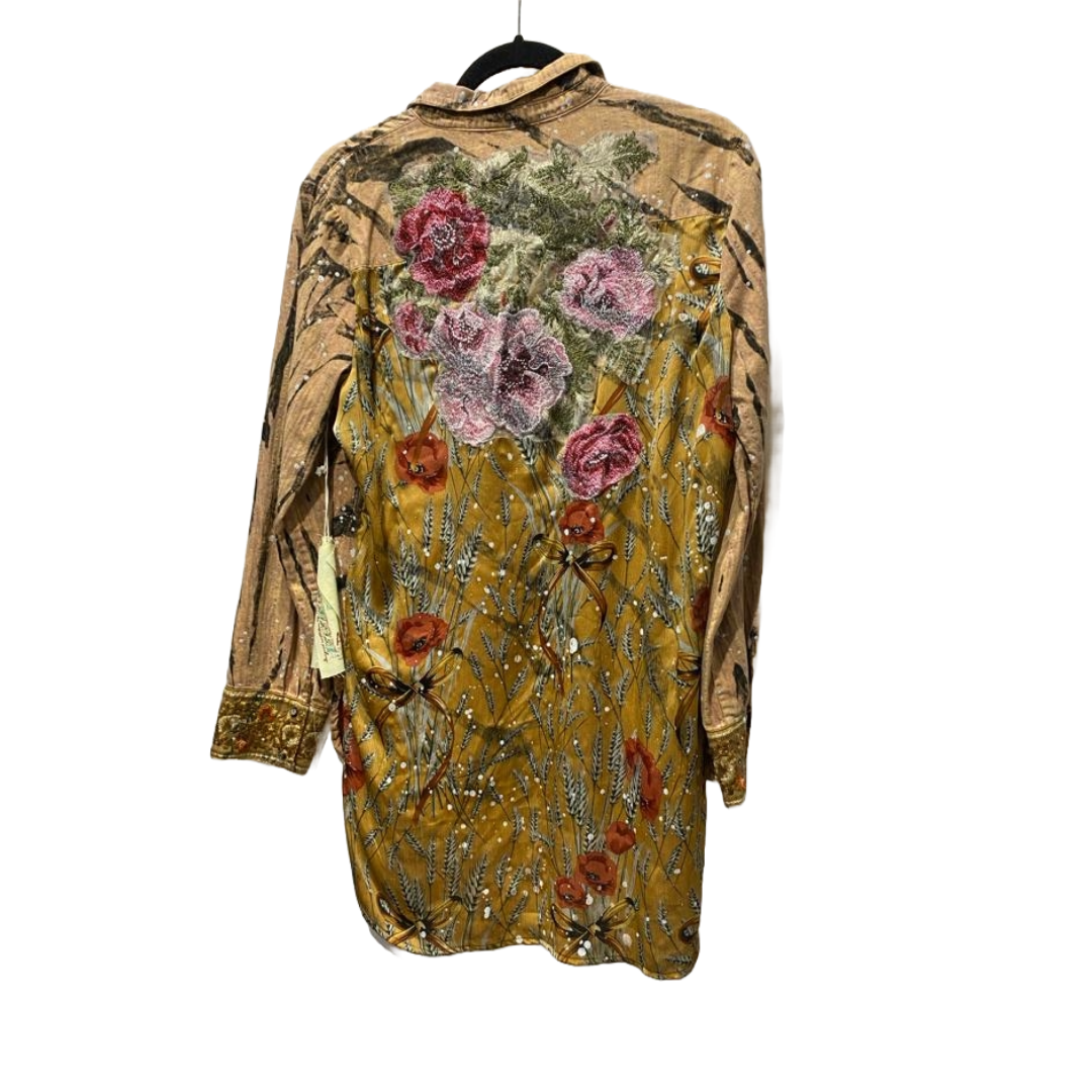 Painted Splashed Embroidered Shirt