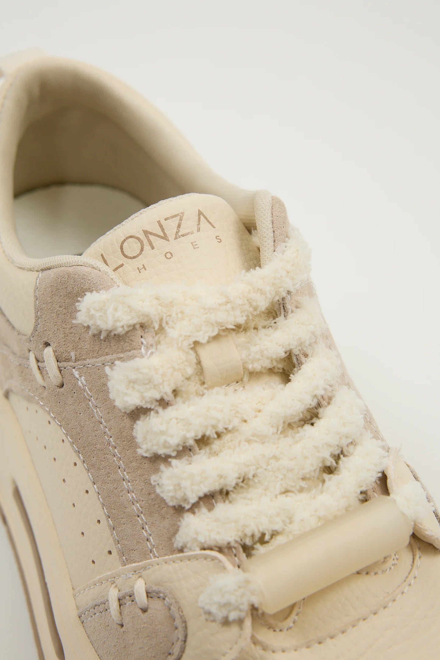 Chunky Neutral Tone Lace-Up Comfortable Sneakers
