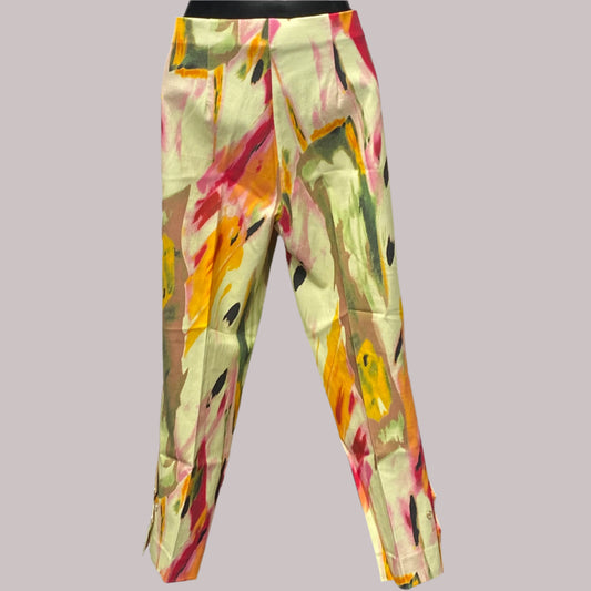 Side Buttoned Capris with Fun Prints