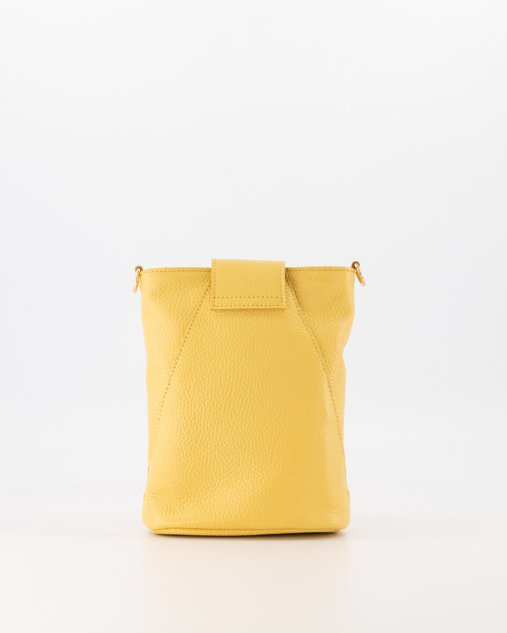 Pebbled Leather Crossbody Bag With Adjustable Strap & Gold Hardware