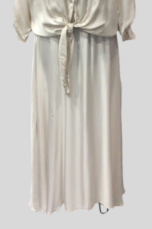 Italian Satin Finish Tea-Length Skirt (in 4 colors)