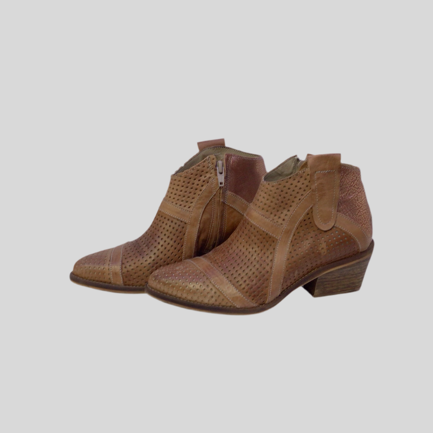 Brown and Copper Short Boot