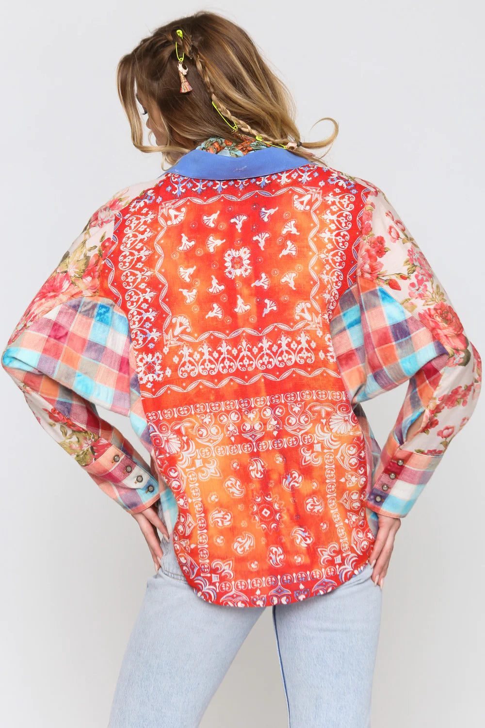 Multiple Print Colorful Shirt