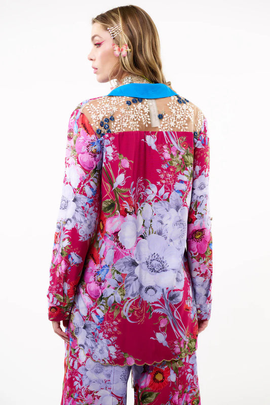 Scalloped Edge Embellished Shirt