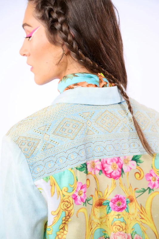 Denim Embellished Shirt