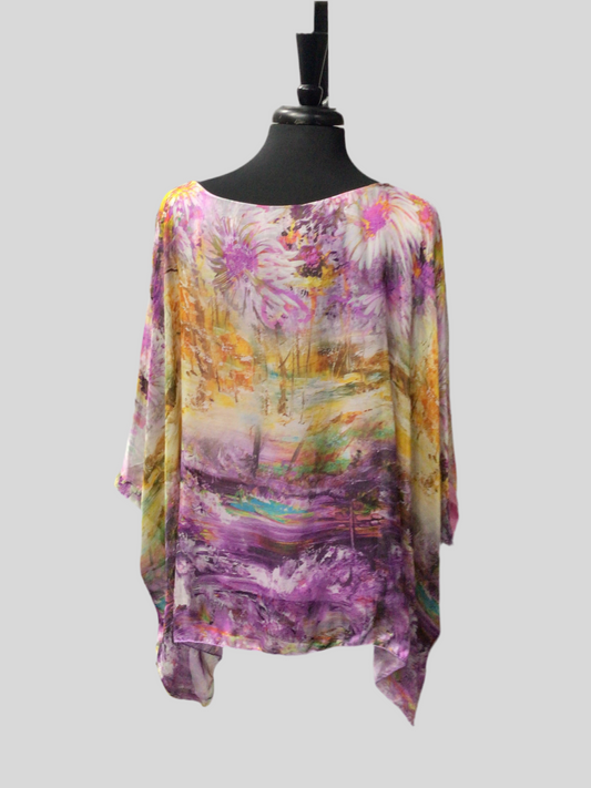 Italian Artistic Silk Mix Top