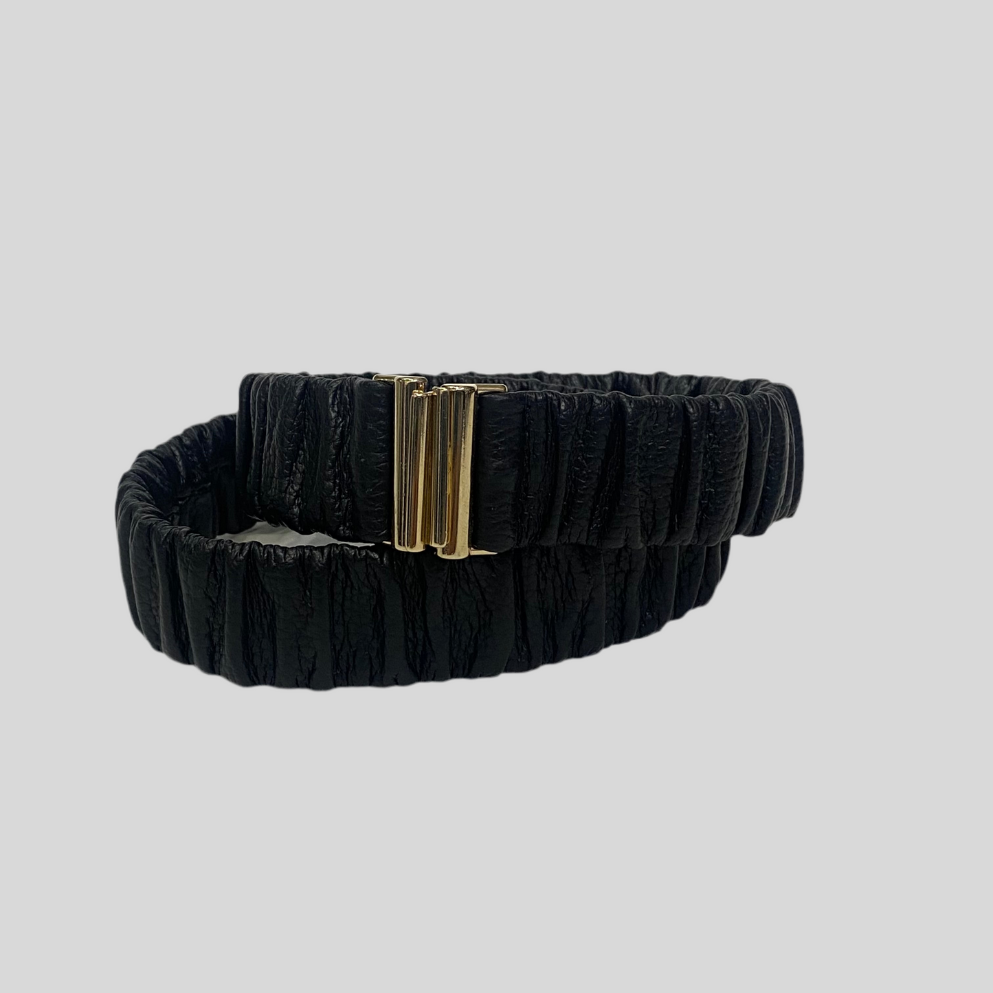 Italian Leather Elastic Waist Belt