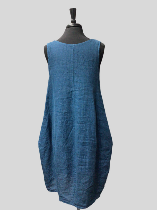 Italian Sleeveless Linen Dress