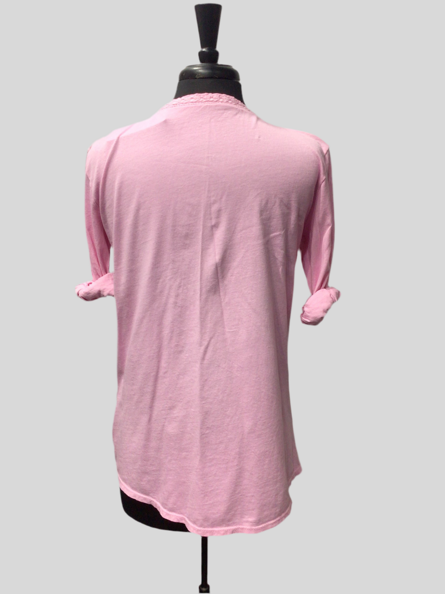 Italian Cotton Lace Trimmed Tee