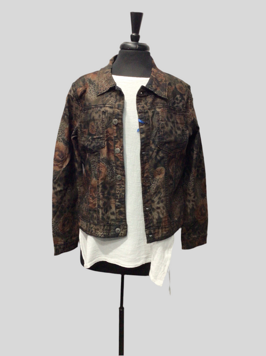 Leopard Rose Printed Reversible Jackets