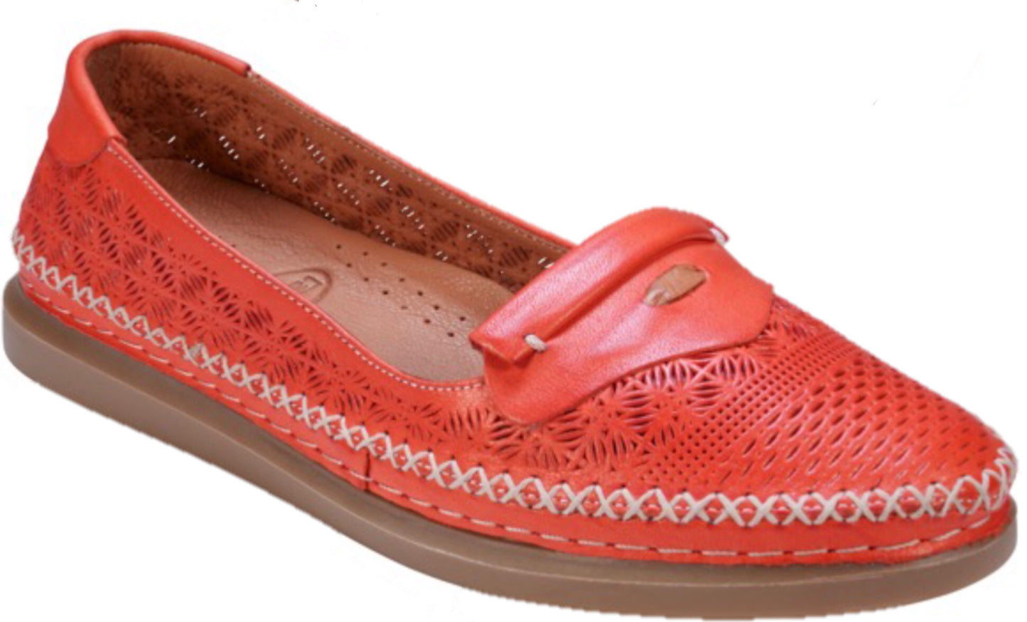 Multi Laser Cut Designs on these Leather Shoes (in 3 colors)