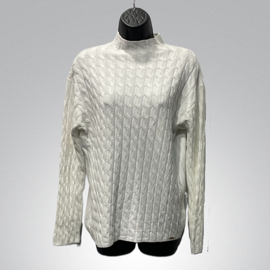 High Neck Cable Front Sweater