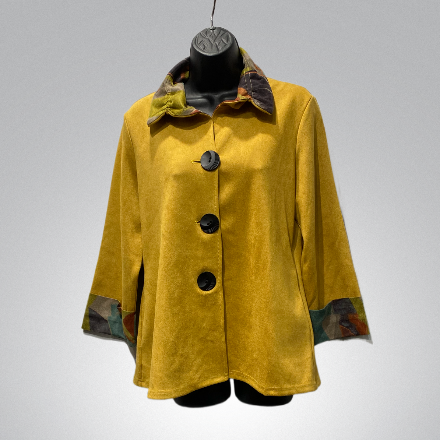 Mustard Jacket With Details On The Sleeves