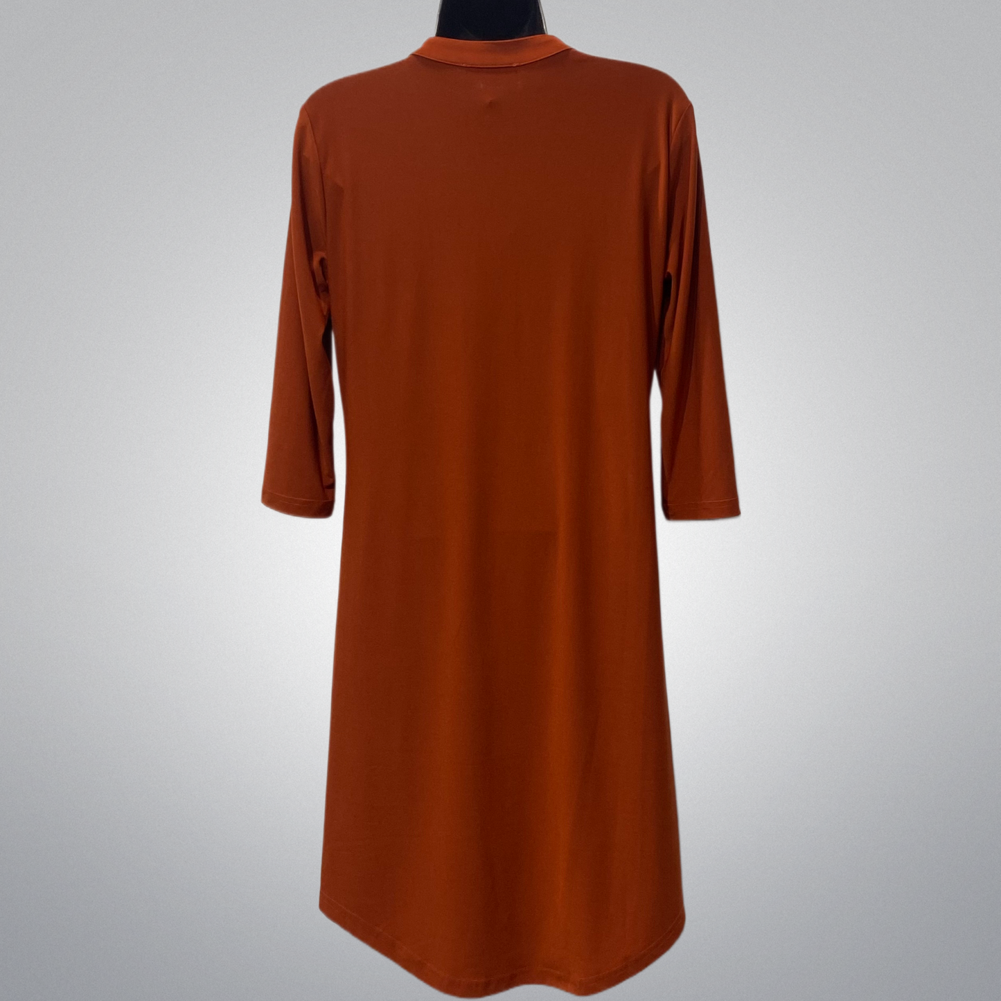 Travel Knit Snap Front Dress With Pockets