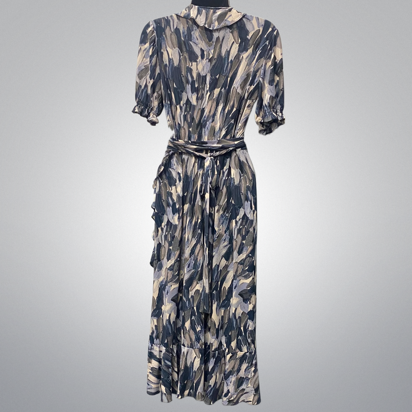 Dobby Wrap Ruffle Dress