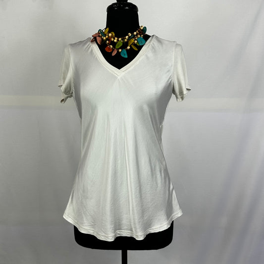 Silky Satin Finish V-Neck Top