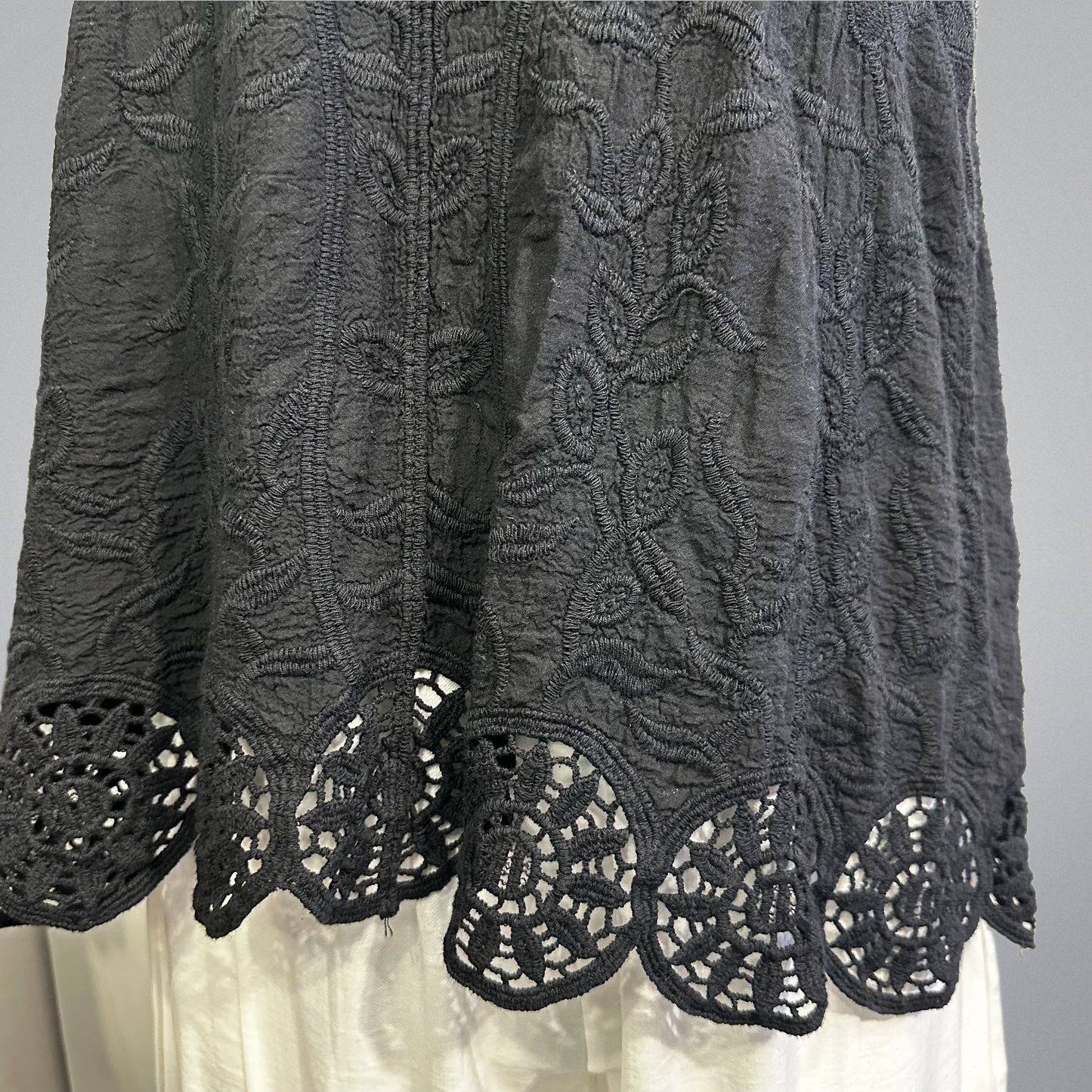 Lace Crochet Trim Embroidered Top