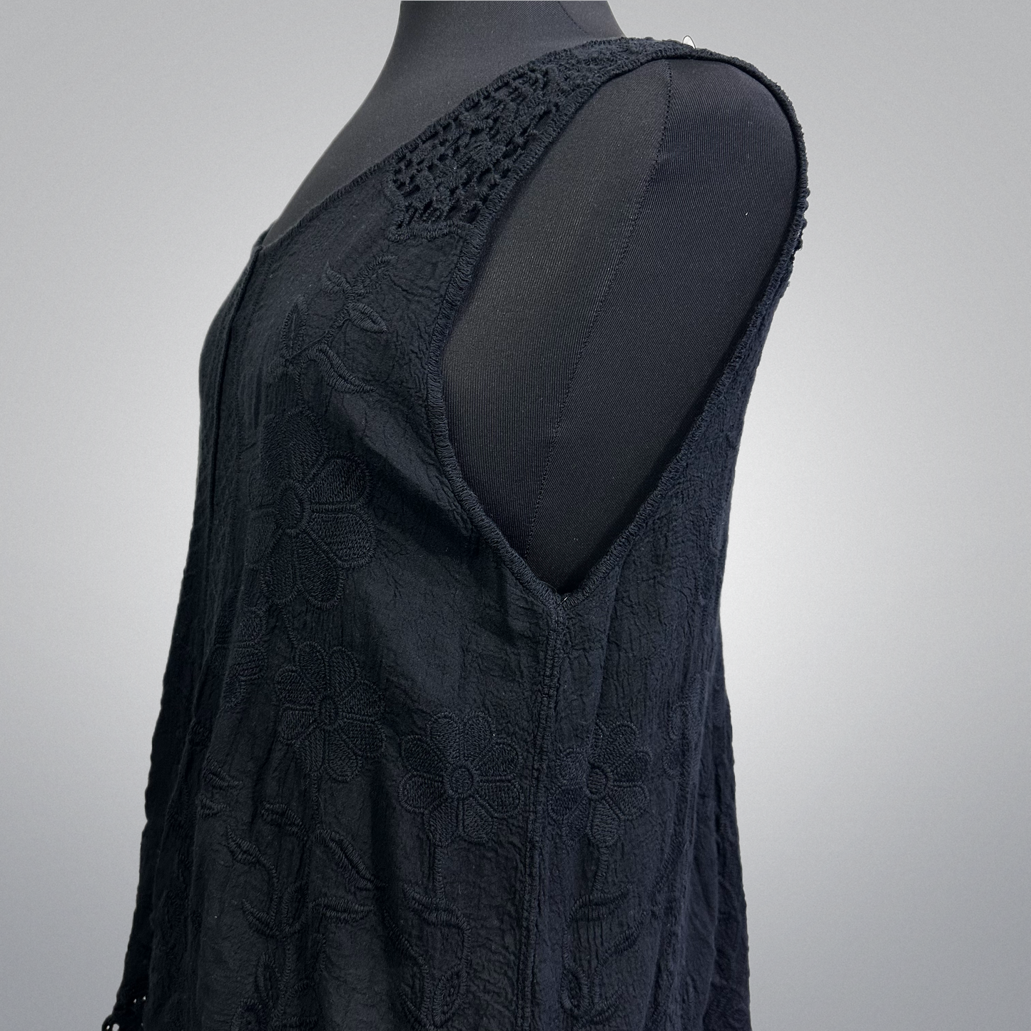 Lace Crochet Trim Embroidered Top