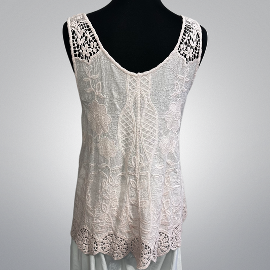 Lace Crochet Trim Embroidered Top