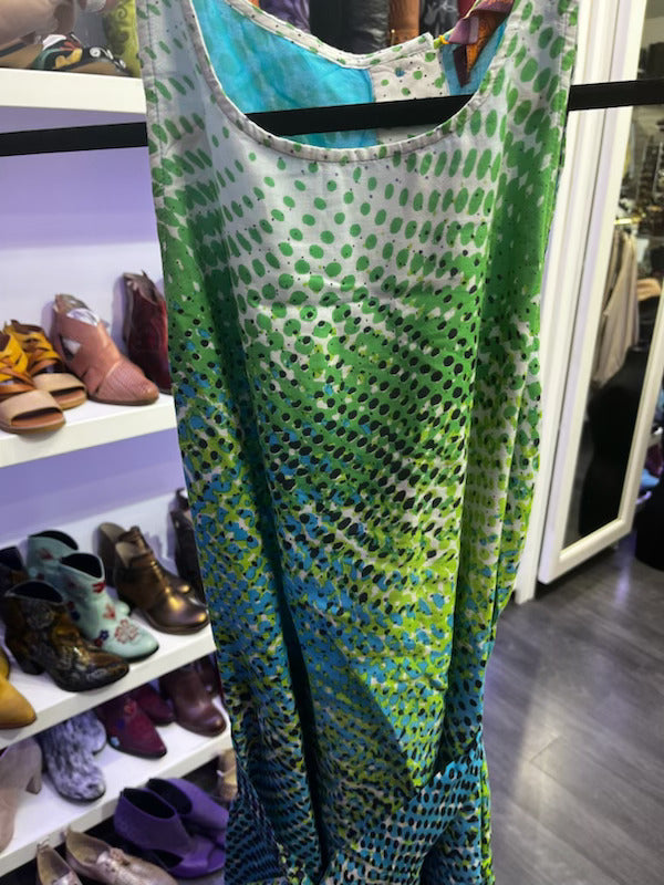 Polka Dot Design Sleevless Dress