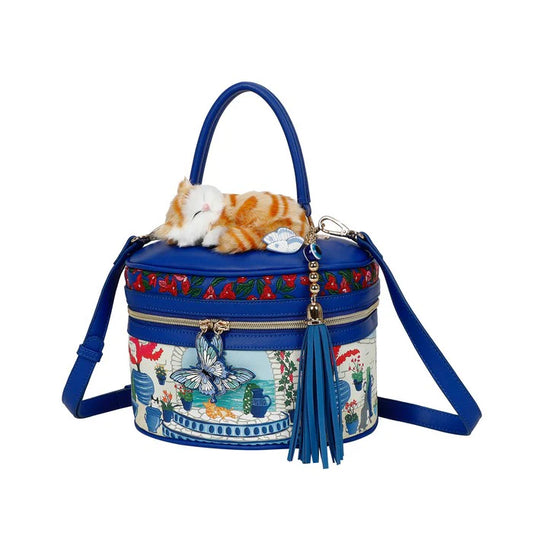 Gardens of the World Greece Sleeping Mimi Vanity Bag