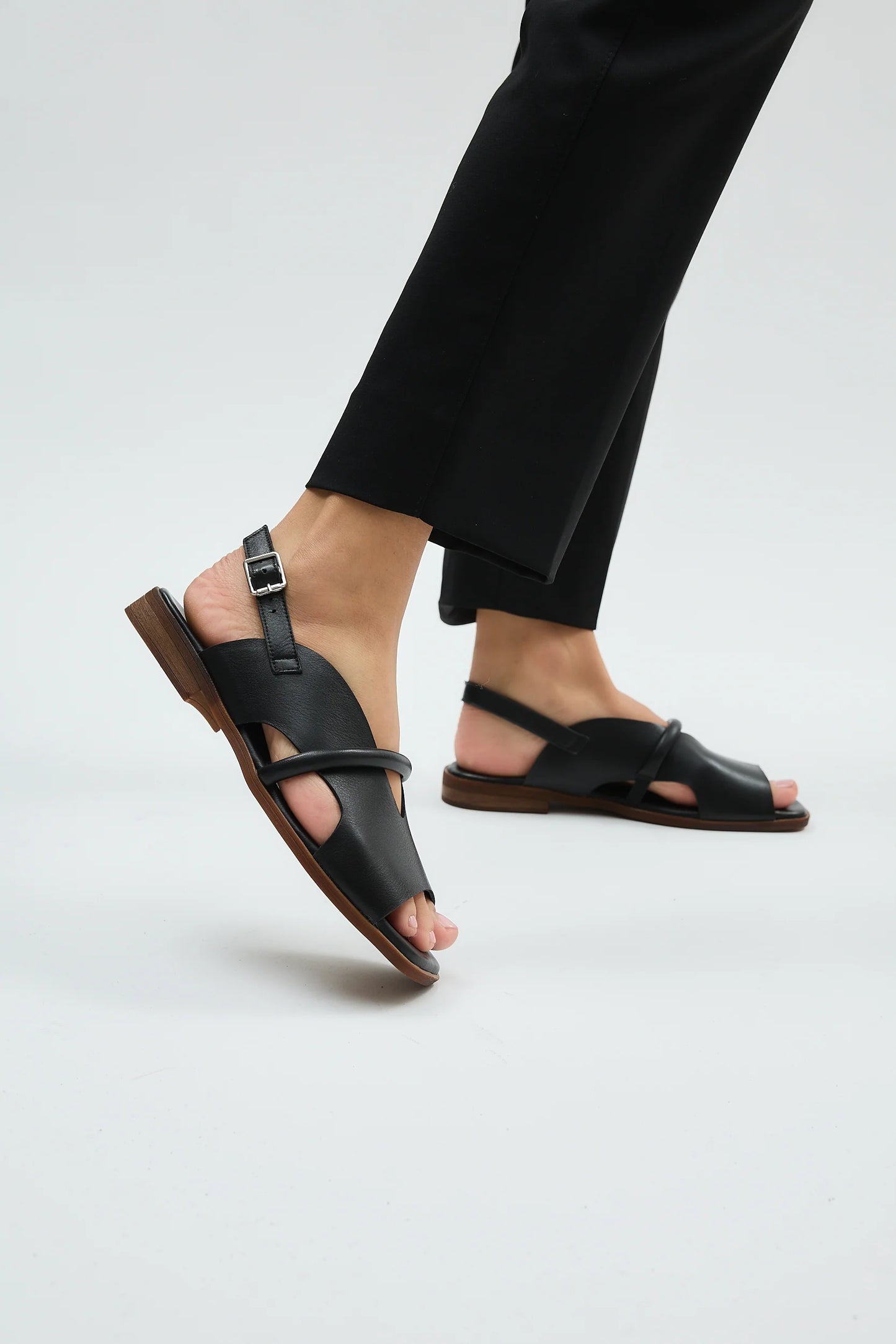 Cross Strap Slingback Handcrafted Leather Sandals (in 3 colors)