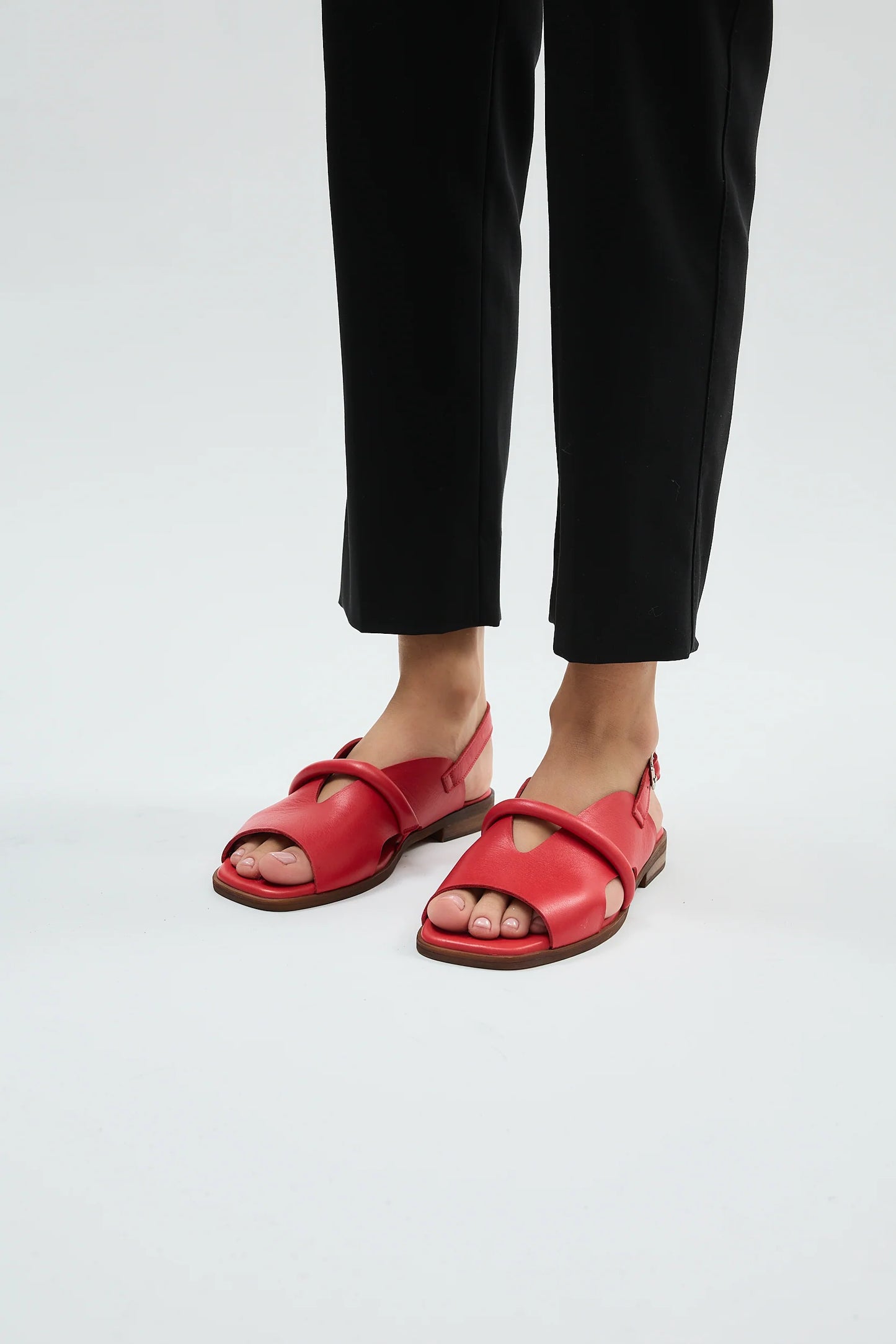 Cross Strap Slingback Handcrafted Leather Sandals (in 3 colors)