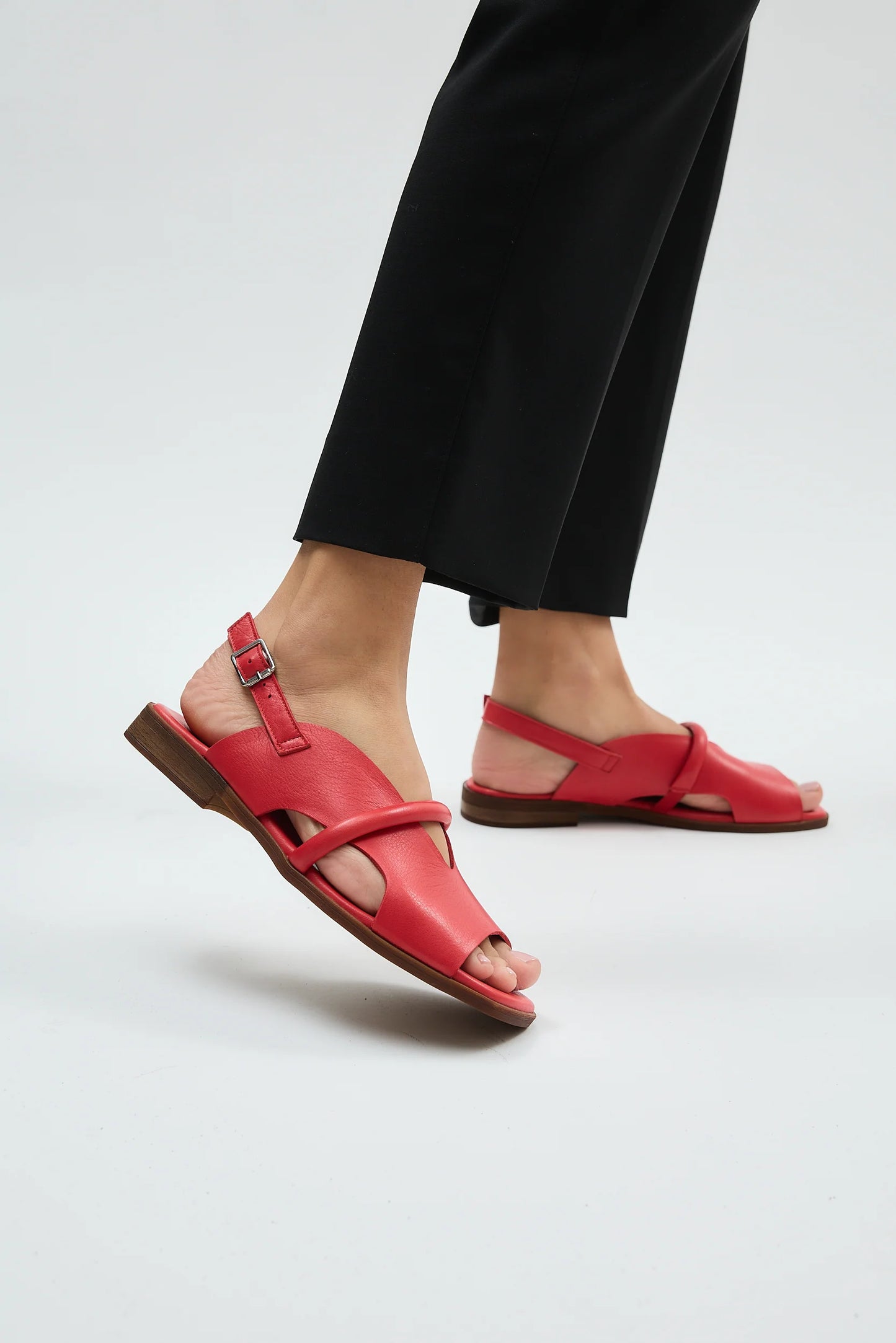 Cross Strap Slingback Handcrafted Leather Sandals (in 3 colors)