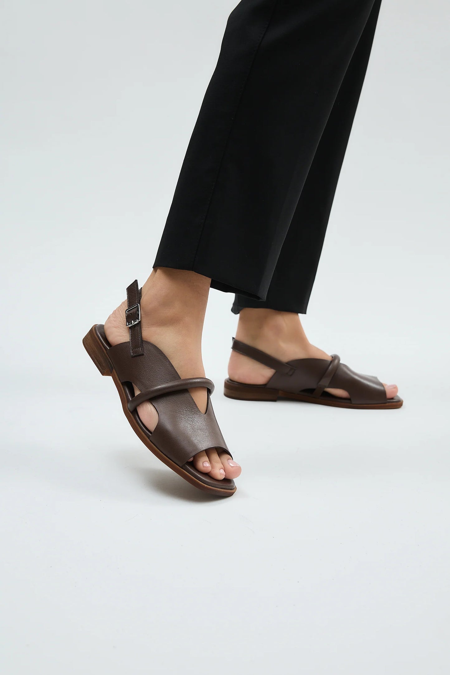 Cross Strap Slingback Handcrafted Leather Sandals (in 3 colors)